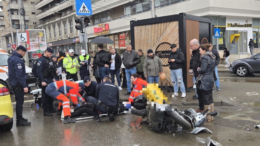 motociclist ranit intr un accident la iasi un echipaj de jandarmi a acordat primul ajutor 69c944f5c4088