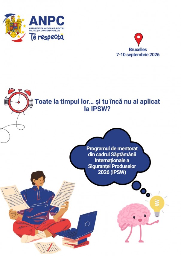 anpc start la inscrieri pentru stundeti in programul de mentorat din cadrul saptamanii internationale a sigurantei produselor 69ddf3b9c2647