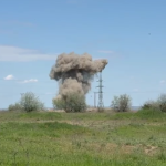 imagini video de la detonarea dronei care a cazut intre localitatile luncavita si vacareni 69eeaa8de51d2