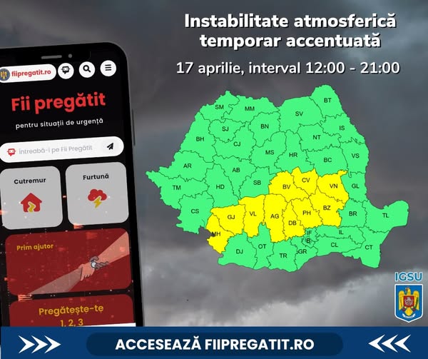 meteorologii au emis atentionare de cod galben valabila astazi afla ce recomandari transmit pentru cetateni 69e1e7e40c558