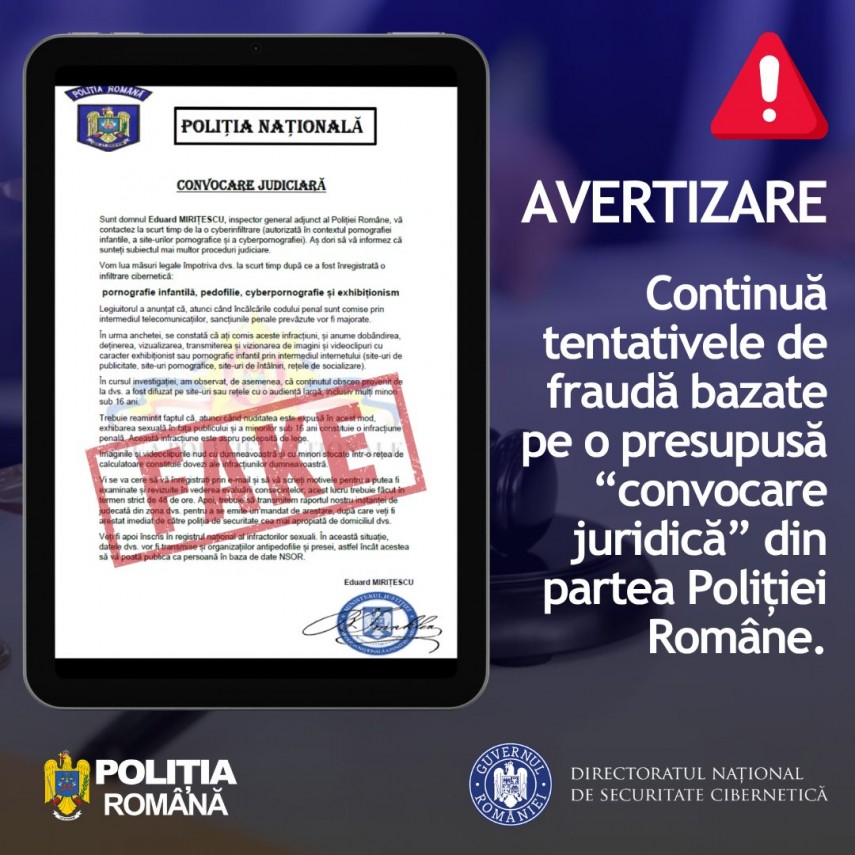 nu cadeti in capcana convocarilor judiciare primite pe e mail dnsc avertizeaza asupra unei metode de frauda 69dfae5c6958b