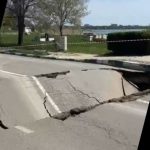video s a surpat soseaua in techirghiol chiar in centru traficul rutier a fost sistat 69eb9de4591c6