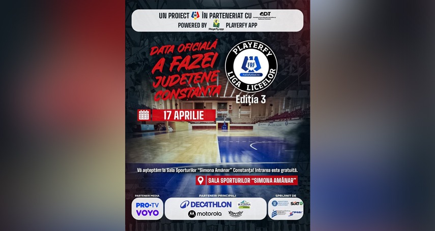 ziua decisiva la turneul local constanta al ligii liceelor la futsal playerfy 2026 cine va avansa in final four ul national 69dfa3ae63fed